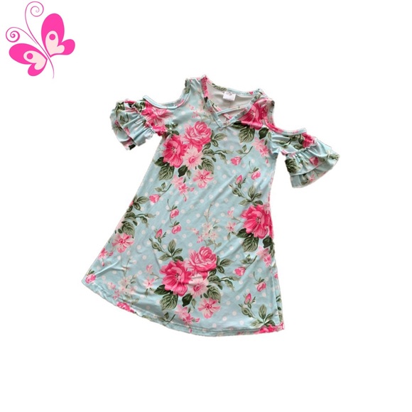 Girls Floral Dress - Picture 1 of 4